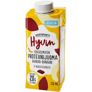 Juustoportti Hyvin proteiinijook kakao-banaan 250 ml