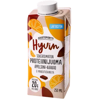 Juustoportti Hyvin apelsini-kakao proteiinijook 250ml