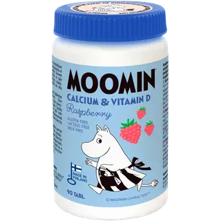 Moomin muumi multivitamiinid  Kaltsium &D-vitamiin vaarikamaitselised 90 tabletti