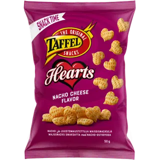 Taffel Hearts maitsestatud maisisüdamed 50g