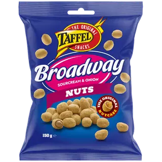 Taffel Broadway hapukoore ja sibulamaitselised röstitud maapähklid 150g