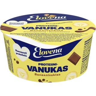 Elovena banaani- ja šokolaadimaitseline proteiinipuding, 150 g