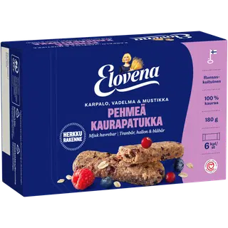 Elovena jõhvika-vaaria-mustika-kaerabatoon 6x30 g