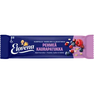 Elovena jõhvika-vaarika-mustika-kaerabatoon, 30 g