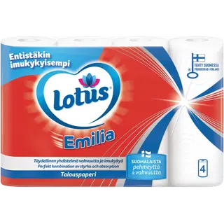 Majapidamispaber Lotus Emilia 4 rulli