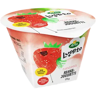 Arla Luonto+ maasikamaitseline jogurtikohupiim, laktoosivaba, 175g