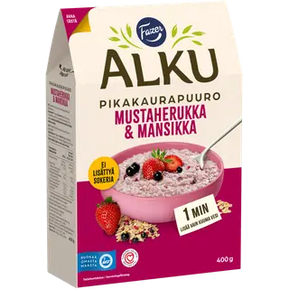 Fazer Alku kaerahelbed mustade sõstarde ja maasikatega 400 g