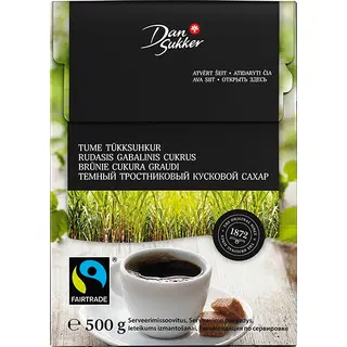 Tükksuhkur tume Dansukker fairtrade 500g