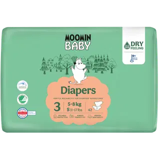 Moomin Baby teipmähkmed S3, 5-8 kg, 42 tk