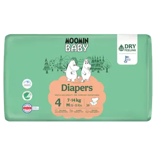 Moomin Baby teipmähkmed S4, 7-14 kg, 38 tk