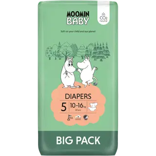Moomin baby teipmähkmedr 5 60tk 10-16kg