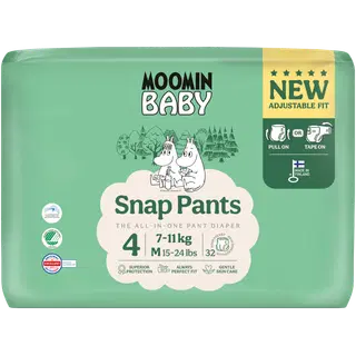 Moomin Baby Snap Pants püksmähkmed S4, 7-11 kg, 32 tk