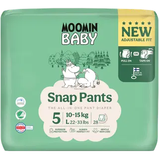 Moomin Baby Snap püksmähkmed 5, 10-15 kg, 28 tk
