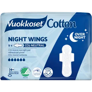 Vuokkoset Cotton Night hügieeniside 9 tk