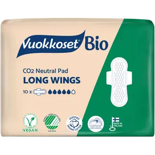Vuokkoset Bio Long hügieeniside 10 tk