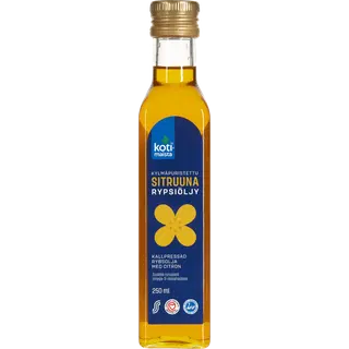 Kotimaista külmpressitud rüpsiõli sidruniga 250 ml