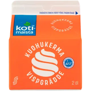 Kotimaista kõrgpastöriseeritud vahukoor 200ml