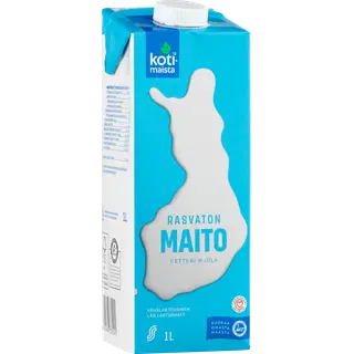 Kotimaista laktoosivaba rasvata piim 0% 1l