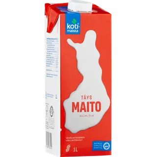 Kotimaista laktoosivaba täispiim 3,5%, 1l
