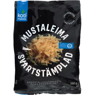 Kotimaista Mustaleima riivitud Emmentali juust, 150 g