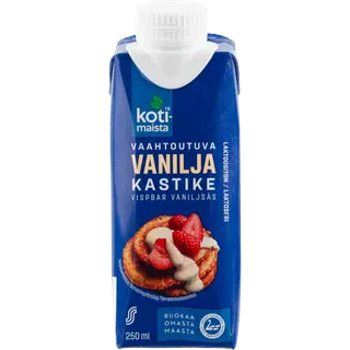 Kotimaista vahustatav vanillikaste, 250 ml
