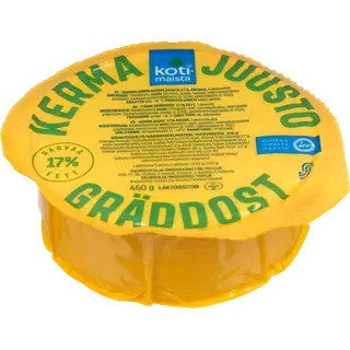 Kotimaista koorejuust 17%, 450 g