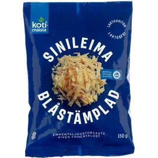 Kotimaista Blue Label riivitud Emmental juust, 150 g