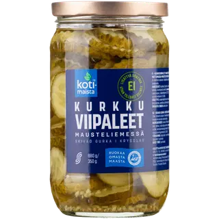 Kotimaista kurgiviilud vürtsipuljongis ilma lisatud suhkruta 680/350 g