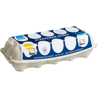 Kotimaista vabalt peetavate kanade munad M10