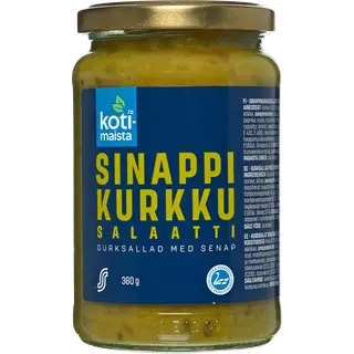 Kotimaista kurgisalat sinepiga, 360 g