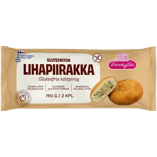 Porokylän gluteenivaba lihapirukas 2x190 g
