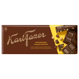 Tume šokolaad tervete metsapähklitega, KARL FAZER, 200 g