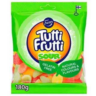 Kummikommid Fazer Tutti Frutti Sour 180g