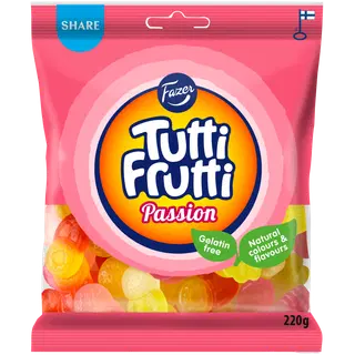 Fazer Tutti Frutti Passion kommikott 220g