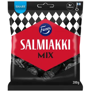 Fazer Salmiakki Mix kommipakk 200 g