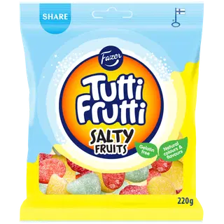 Fazer Tutti Frutti Salty Fruits soolased kummikommid 220g