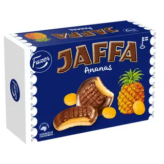 Jaffa šokolaadiga kaetud ananassimaitselise täidisega küpsis 300 g