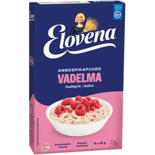 Elovena vaarika-kiirpudruportsjonid 6 × 35 g