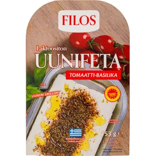 Filos küpsetatud feta tomati ja basiilikuga, laktoosivaba PDO, 153 g