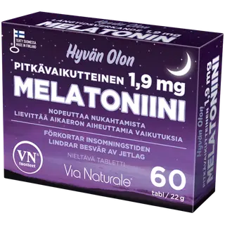 ViaNaturale Hyväna Olon melatoniini tabletid 60 tk 1,9 mg