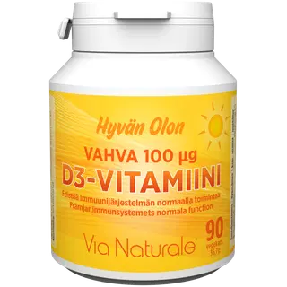 ViaNaturale Hyvän Olon D-vitamiini tabletid 100µG 90 tk