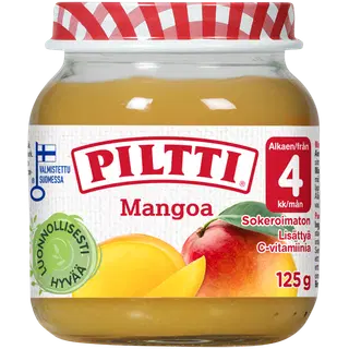 Piltti mangopüree 125 g, alates 4-elukuust
