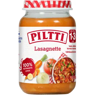 Piltti lasanje lastele alates 12-elikuust, 190 g