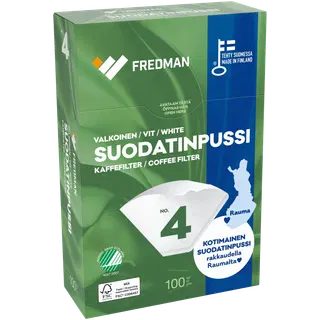 Fredman Kohvifilter N:O4 /100,<(>,<)>valge