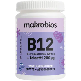 Makrobios B-12 vitamiinid+Folaat 60tk