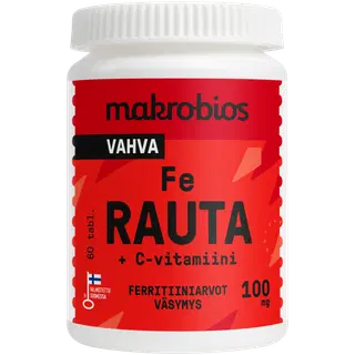 Makrobios Vahva raud 100 mg + C-vitamiin 60 tk 30 g