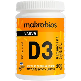 Makrobios D-vitamiini tabletid 100µG 150tk 53g