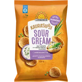 Linkosuo hapukooremaitselised kaerakrõpsud 120 g