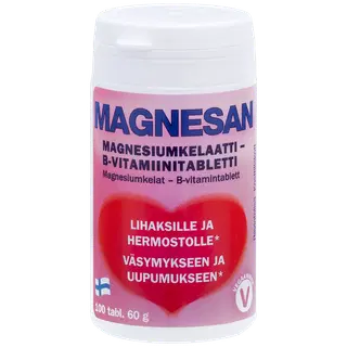 Magnesan magneesiumi ja B-vitamiinisegu 100 tk. 60 g