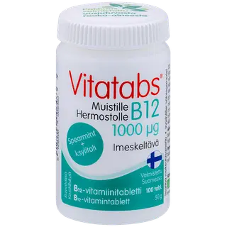 Vitatabs B12-vitamiini tabletid piparmündi 1000µG 100tk 50g